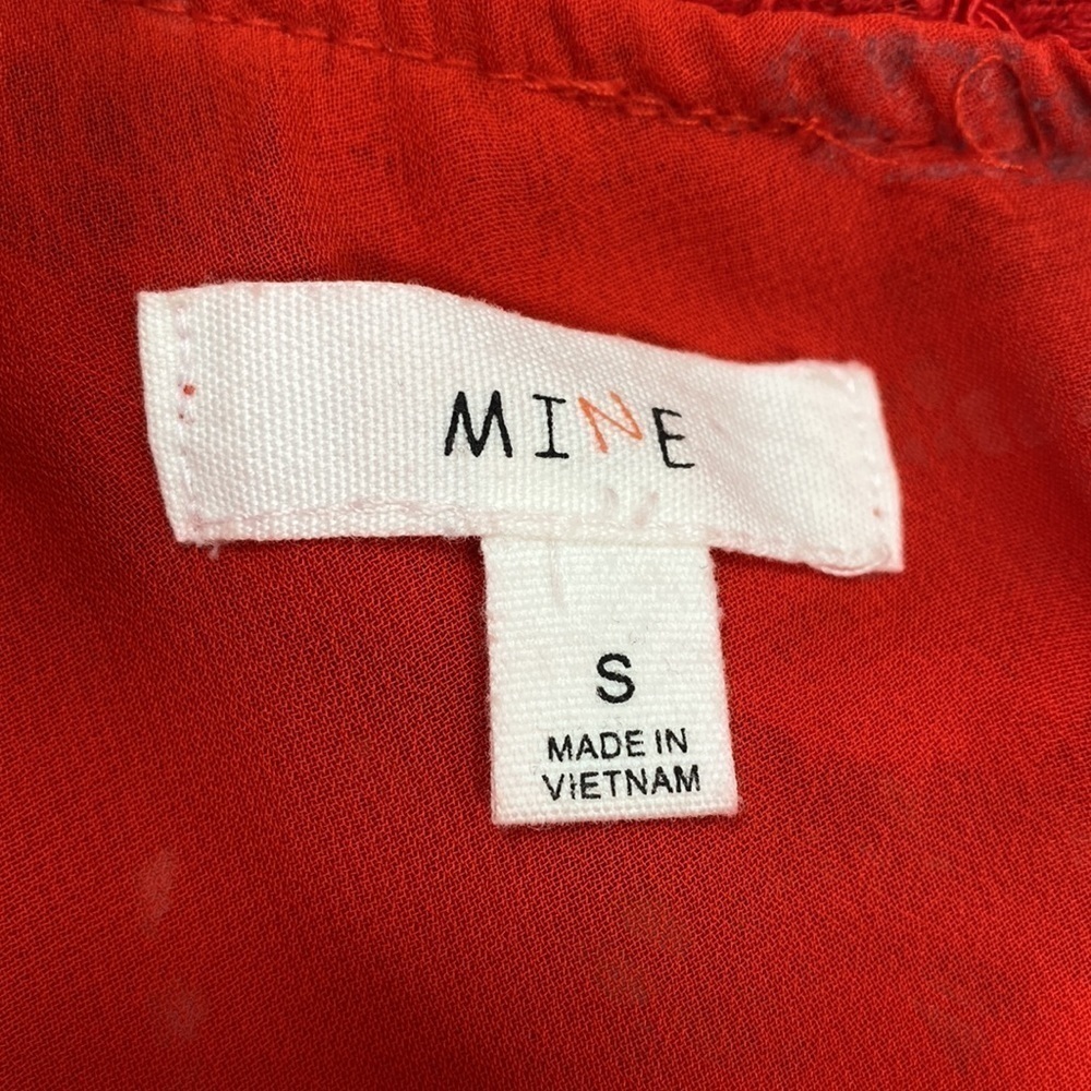 “Mine” one shoulder red lace with underlay top - Picture 5 of 9